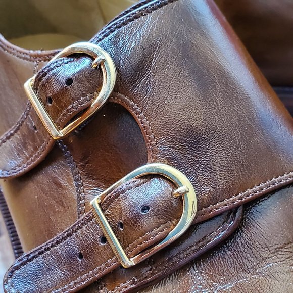 Belvedere Amico Tan Double Monk Strap Shoes - Picture 4 of 4